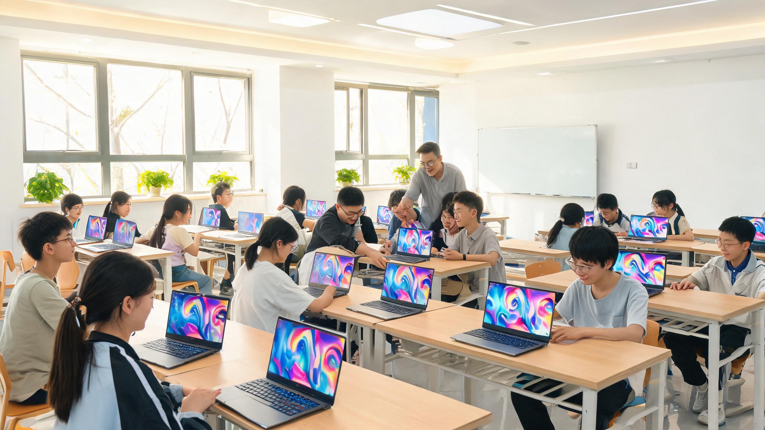 AI课堂上的学生项目实践（配图）